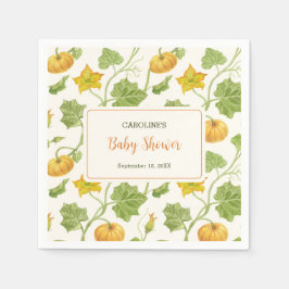 botanisch pompoenpatroon servet