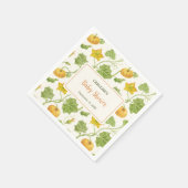 botanisch pompoenpatroon servet (Hoek)