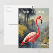 Botanisch regenwoud roze flamingo  briefkaart (Voorkant / Achterkant)
