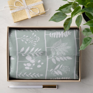 Botanisch Ritme Botanische Silhouetten Zachte Sali Tissuepapier