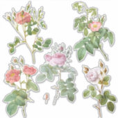 Botanisch Roos Custom-Cut Vinyl Stickers (Voorkant)