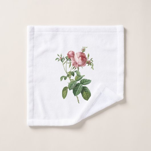 botanisch Roos monogram Bad Handdoek (Wasdoekje)