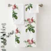 botanisch Roos monogram Bad Handdoek
