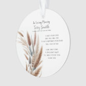 Botanisch rouw- / herinneringsornament ornament (voorkant)