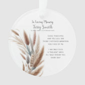 Botanisch rouw- / herinneringsornament ornament (voorkant)