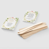 Botanisch Roze Groen Goud Geometrisch Lijst Bruilo Handwaaier (Niet-gemonteerd)