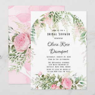 Botanisch roze Vrijgezellenfeest van de wei Kaart