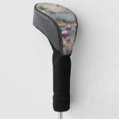  botanisch schilderij flamingo's aanpasbaar golfheadcover (Schuin)