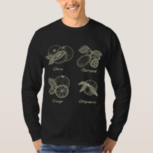 Botanisch Sinaasappel Citrusvruchten Lente Cotta T-shirt