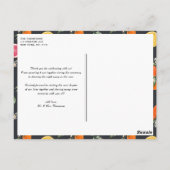 Botanisch Sinaasappel en citroen bruiloft Dank u Briefkaart (Achterkant)