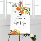Botanisch Sinaasappel en Lemon Garland Afstuderen Poster