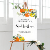 Botanisch Sinaasappel en Lemon Zomer Bruidslunch Poster