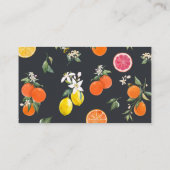 Botanisch Sinaasappel en Lemon Zomer Bruiloft Regi Informatiekaartje (Achterkant)