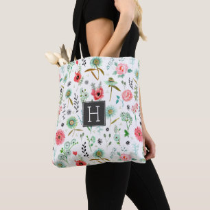 Botanisch Soft roze Florence Pattern Draagtas