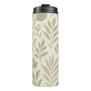 Botanisch stroom naadloos patroon Luxe yoga Thermosbeker