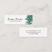 Botanisch Succulent met Manuscript Mini Visitekaartje (Voorkant / Achterkant)