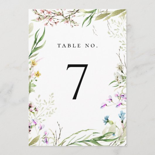 Botanisch tabelnummer legant wilde bloem programma (Achterkant)