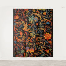 Botanisch Tapijt - Heldere kleuren bij nacht