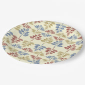  botanisch tapijt papieren bordje (Gekanteld)