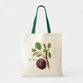 Botanisch Tas voor herbruikbare plum-markt (Voorkant)