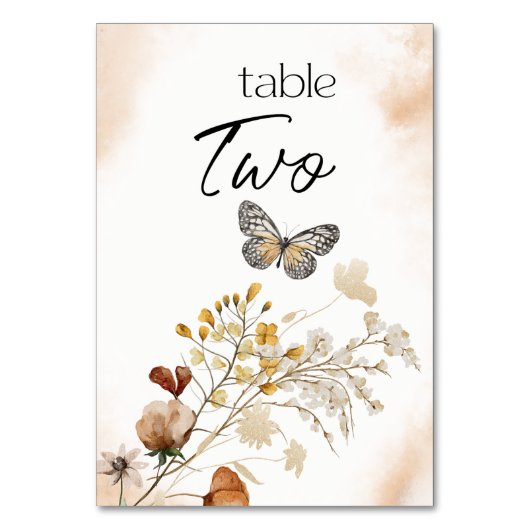 Botanisch Tiny Floral Weddenschappen Kaart (Achterkant)