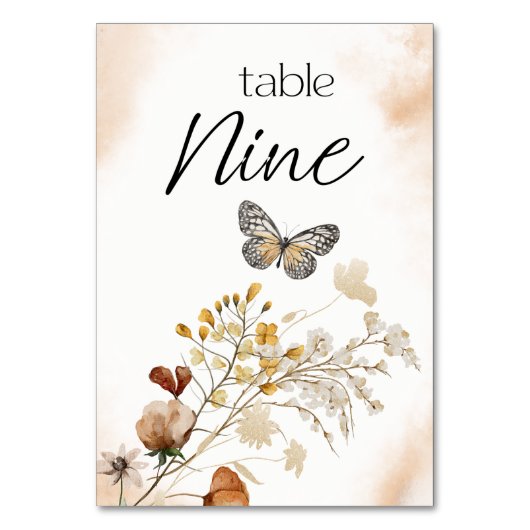 Botanisch Tiny Floral Weddenschappen Kaart (Achterkant)