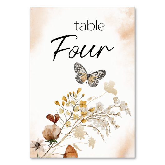 Botanisch Tiny Floral Weddenschappen Kaart (Voorkant)