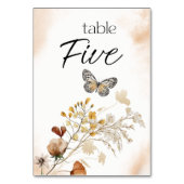 Botanisch Tiny Floral Weddenschappen Kaart (Achterkant)