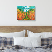 Botanisch veld - Om Canvas Schilderij Afdruk (Insitu (Slaapkamer))