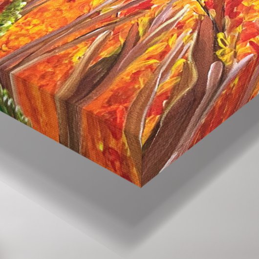 Botanisch veld - Om Canvas Schilderij Afdruk (Hoek(Onderkant))