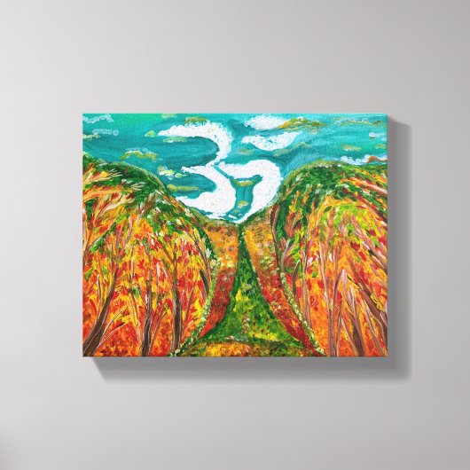 Botanisch veld - Om Canvas Schilderij Afdruk (Voorkant)