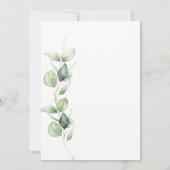 Botanisch Vrijgezellenfeest Eucalyptusscript Kaart (Achterkant)