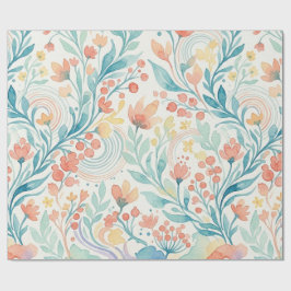 Botanisch Watercolorpatroon 2026 Cadeaupapier