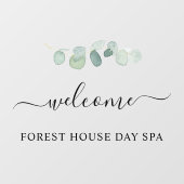 Botanisch welkomstscript raamsticker (Vel)