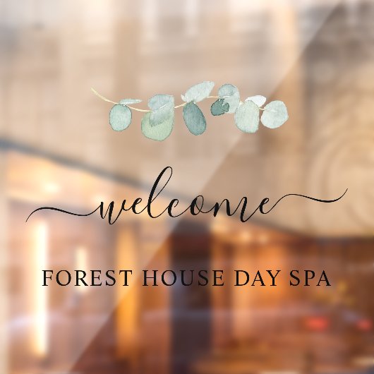 Botanisch welkomstscript raamsticker (Vel 2)