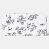 Botanisch Zwart Wit Monogram Case-Mate iPhone Case (Achterkant (horizontaal))