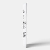 Botanisch Zwart Wit Monogram Case-Mate iPhone Case (Achterkant / Rechts)