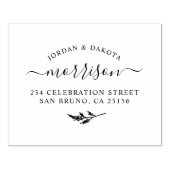  Botanische Aangepaste Naam en Retouradres Rubberstempel (Afrduk)