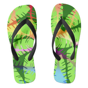 BOTANISCHE ABSTRACT BANANENBLADEREN TEENSLIPPERS