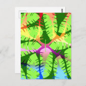 BOTANISCHE ABSTRACTE BANANENLEZINGEN BRIEFKAART (Voorkant / Achterkant)