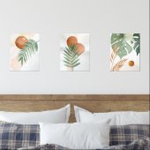Botanische Abstracte set – Minimale muurkunst (Slaapkamer)
