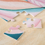 Botanische Abstracte Waterverf Art Jigzaag Puzzle Legpuzzel (Zijkant)