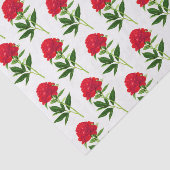 botanische afdruk, diepe rode pony tissuepapier (Detail)