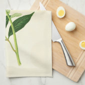 botanische afdruk, koraalroze pony theedoek (Quarter Fold)