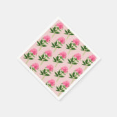  botanische afdruk, Pastel Pink Peony Servetten (Hoek)