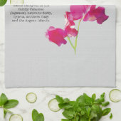 Botanische afdrukken van zoete peua theedoek (Gevouwen)