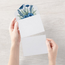 Botanische All-in-One Trouw Uitnodiging 