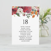 Botanische Amaryllis en Mums Trouwtafel Zitplaatse (Staand voorkant)