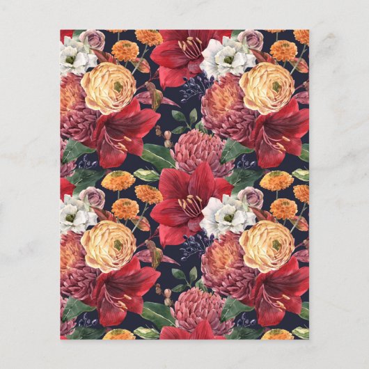 Botanische amaryllis verlovingsfeest uitnodiging (Achterkant)