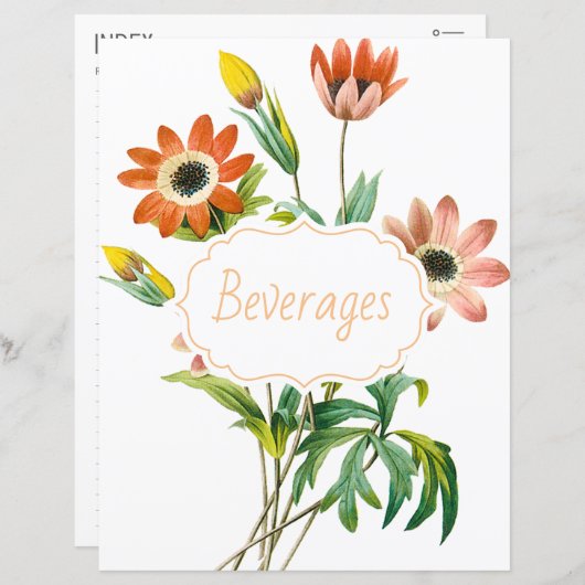 Botanische anemie Recipe divider/Index (Voorkant / Achterkant)